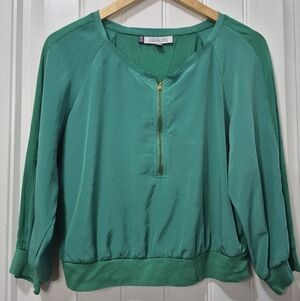 Womens Jennifer Lopez Cropped Blouse Size Small